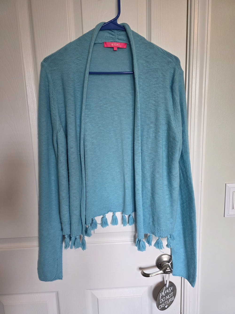 Lilly Pulitzer Faretta Cardigan Deep Celestial Blue With Tassel Trim